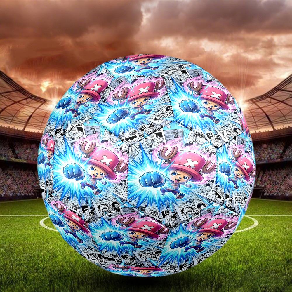 One Piece Print Size 5 Soccer Ball, Standard Match Football for Sports Game and Team Practice, Ideal Gift for Soccer Fans