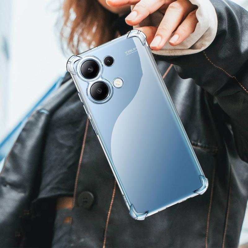 Толстый противоударный прозрачный чехол с подушкой безопасности для Xiaomi Redmi Note 13 12 Pro Plus 12S 13C 11A 10C Poco X5 X6 Pro 5G 4G Прозрачный мягкий силиконовый чехол из ТПУ