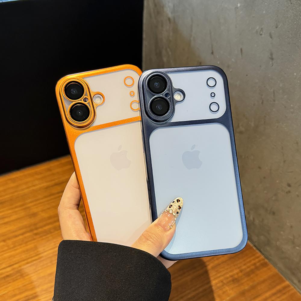 17ProMax Look Plating Matte Hard Pc Phone Case For iPhone Air 17 16 15 14 13 Pro Max Transparent Back Cover Luxury Thin Shell