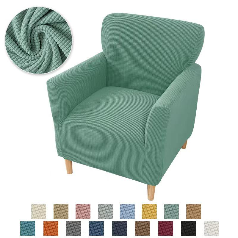 Scratch-Resistant Elastic High Back Sofa Slipcover with Single Armrest for Leisure Chairs