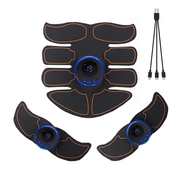 Электрический тренажер для бедер EMS Стимулятор мышц живота Для рук, ног, спины, тела Похудение, снижение веса, сменный гель, фитнес-массажер