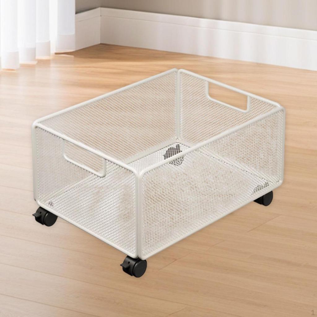 Сетчатый подвесной органайзер для файлов Тележка на колесиках Мобильная книжная полка Портативный