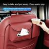 Portable Car Seat Back Organizer PU Leather Car  Tissue Box Rear Seat Storage Bag  Daily Commutes
