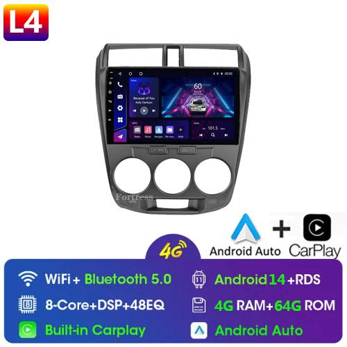 2 Din Car Radio Android Carplay Stereo For Honda City 2008 2010 2011 2012 2013 Мультимедиа HD Экран Автомагнитола Головное Устройство Wifi