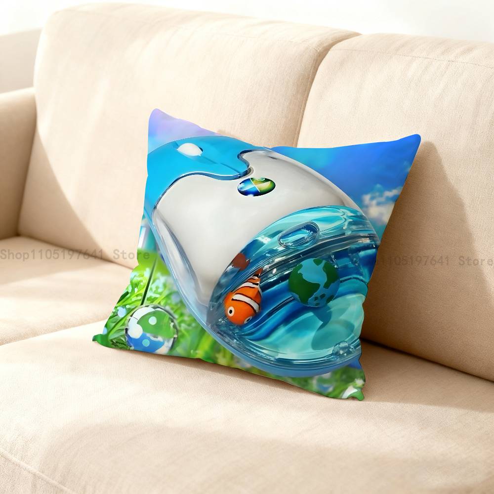 Frutiger Aero Aqua Nostalgia Наволочка Чехол на подушку Домашний Декор Подарок на День Рождения Наволочка