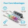 Hot LED Keyboard Keychain Fidget  Toy  Clickable Buttons Stress Relief, Portable Desk Accessory Office Decor Gift