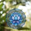 Lotus Wind Chime. 10-inch Metal for Garden, Porch, Patio & Holidays. No Power Needed.