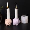 New Mould Home Decor Piggy Candle Holder Molds Big Nose Pig Candle Holder Cute Piggy Holder Plaster Ornament Silicone Mold