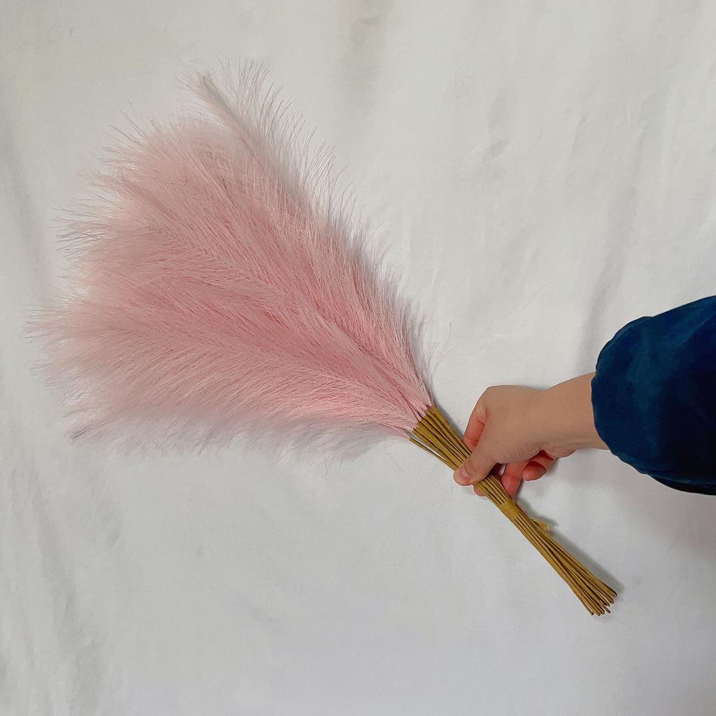 55CM 5/10/20PCS Fluffy Pampas Grass Boho Decor Flower Fake Plant Reed Simulated Wedding Party Home Decoration Artificial Flowers