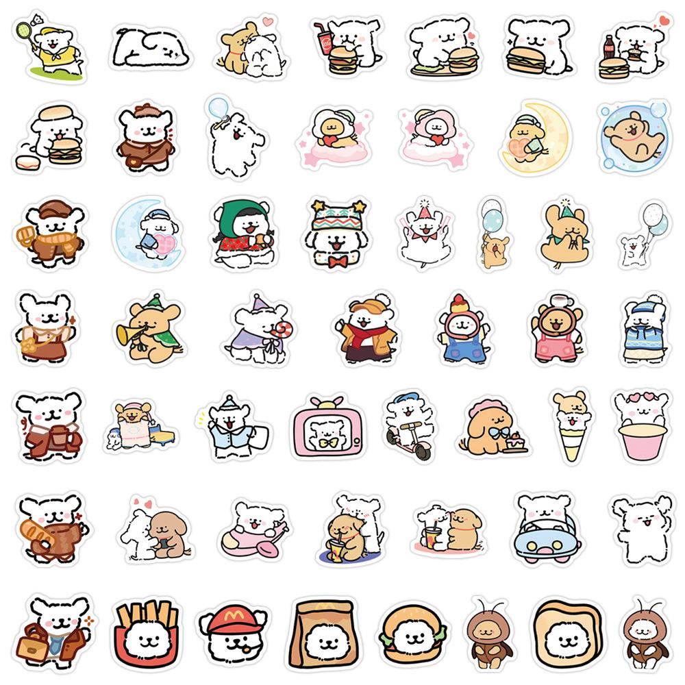 105 Новых Стилей Мультяшные Граффити Наклейки Линии Щенок Украшают Холодильник Скейтборд DIY Персонализированные Наклейки