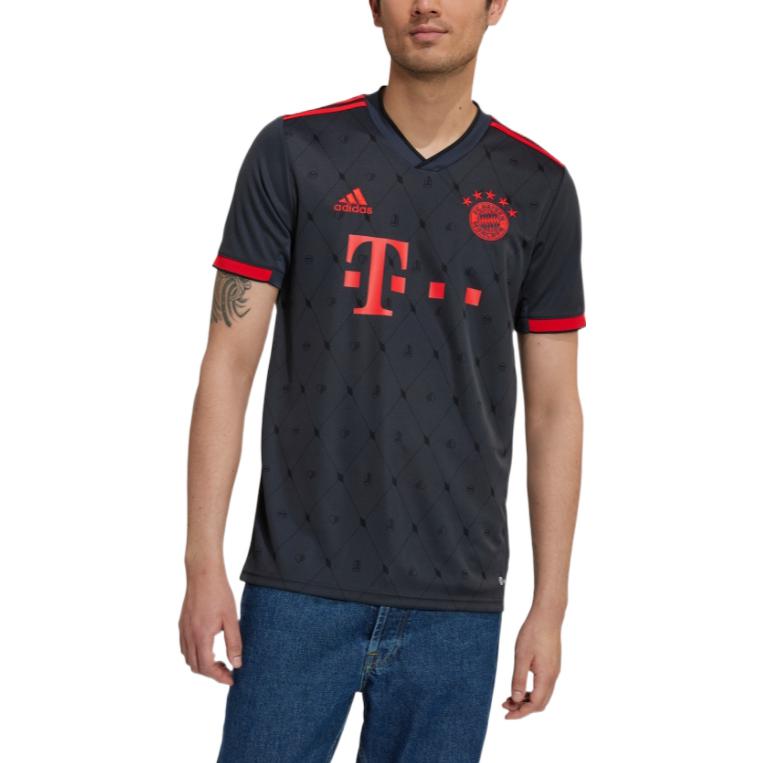 Adidas Третий трикотаж FCB с буквенным логотипом и вышитым гербом Баварии Мюнхена, мужские спортивные топы, темно-небесно-серый H39907