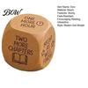 Reading Motivation Gadget Wooden Decision Dice, 6-Sided Wood Engraved Quotes Prompt, Natural Tool Charm, Fun Companion Book Lover Habit