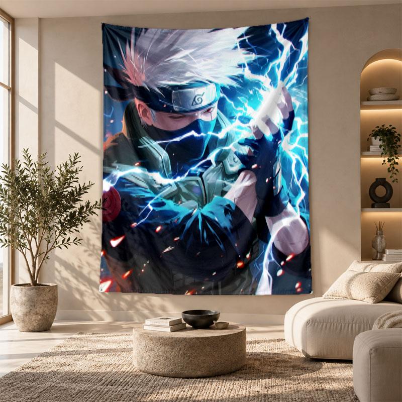 Decorative Tapestry,Kakashi Hatake Printed Wall Art, Lightweight Wall Hanging For Bedroom Background