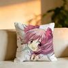 Hot Anime MMadoka Magica Square DoubleSided printed Pillow Case Bedroom Bedside Pillow Sofa Cushion Cover
