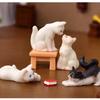 1PC Mini Pet Cats Action Figures Toys Miniature Landscape Ornament Dollhouse Home Decoration