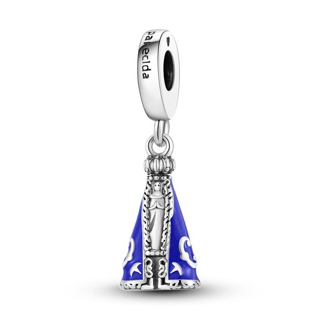 Ocean Blue Cz Бусина 925 Серебро Морская Черепаха Земляная Сова Шарм Подходит для нового браслета Летняя серия Ожерелье с подвеской