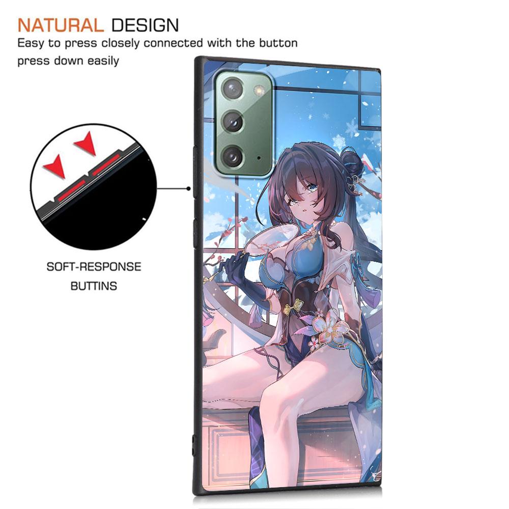 Чехол Ruan Mei Honkai Star Rail для Samsung Galaxy Note 10 Plus 20 Ultra 9 8 TPU Phone Cover Note 10 Lite Black Soft Shell Funda