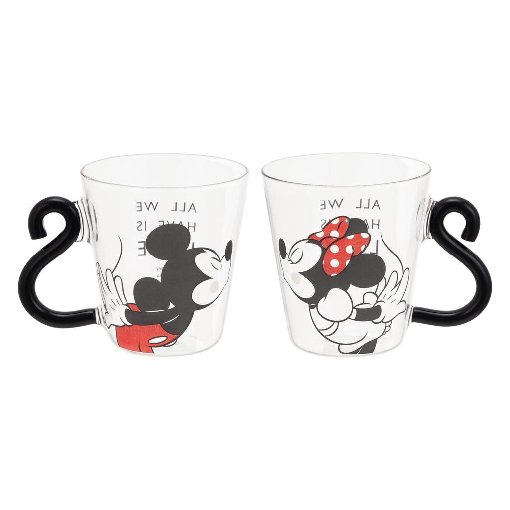 Maebata Mug Disney Mickey Friends Mug Pair Heat Resistant Glass 290ml Gift Present Special Box 52159 &