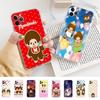 Милый мультяшный чехол-моночичи для телефона iPhone 16 15 14 11 12 13 Mini Pro XS Max Cover 6 7 8 Plus X Funda Shell