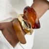 Ingemark 3 стиля Винтажные Неправильные Широкие Смоляные Браслеты-Браслеты для Женщин Модные Креативные Наслаивающиеся Массивные Браслеты Ювелирные Аксессуары