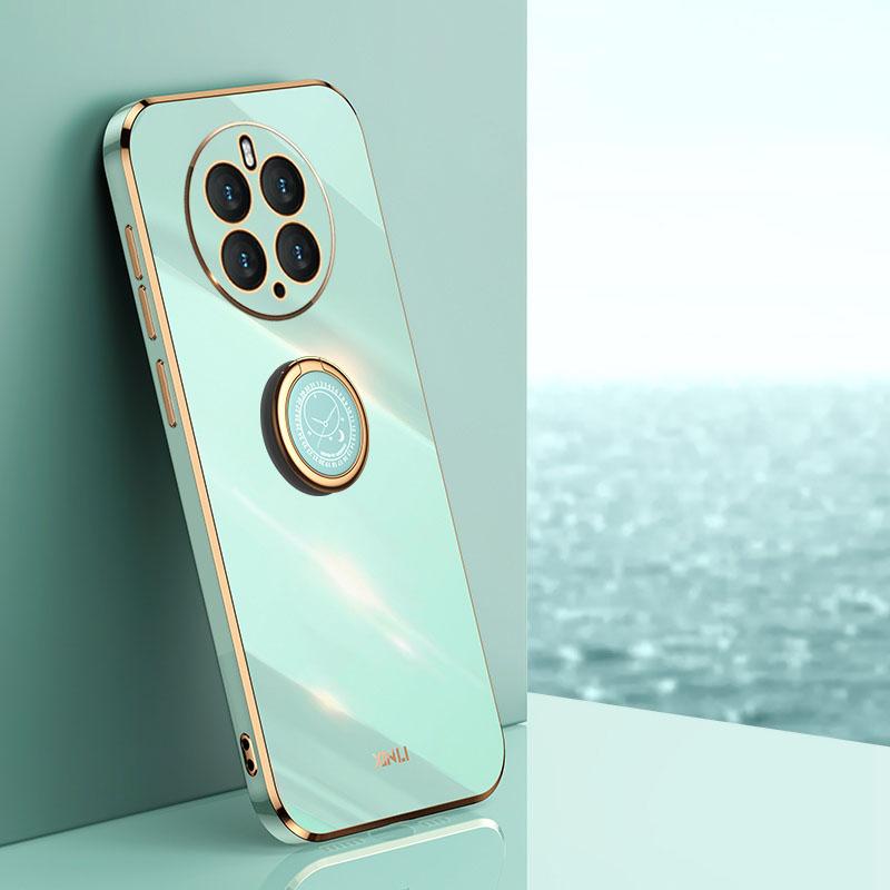 Чехол XINLI с подставкой для телефона Huawei Mate 50 Pro 4G, Гальванизированная ударопрочная ТПУ задняя крышка