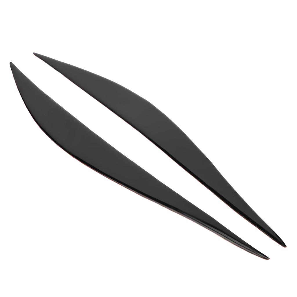 Pair Headlight Eyebrow Eye Lid Headlamp Molding Trim Piano Black for 3 Series F30 2013?2015