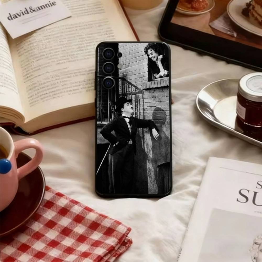 Charlie Chaplin Phone Case Soft black For Samsung S25,S24,S21,S22,S23,S30,Ultra,S20,Plus,Fe,Lite