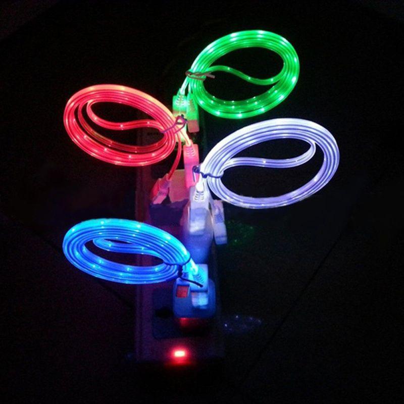Led Usb Light Sync Data Charger Cable For Ipad Iphone 5678x And