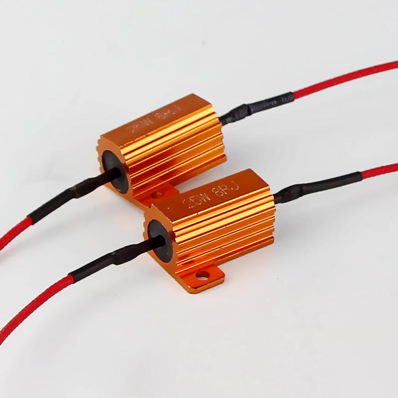 2/4 PCS 25W 50W Car LED Canbus Decoder 8ohm 6ohm Load Resistors for Automobile Turn Signal Lantern License Plate Lamp Resistance
