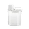 Grain Can Ergonomic Handle Measuring Cup Design Storage Container with Lid Plastic Transparent Grain Dispenser