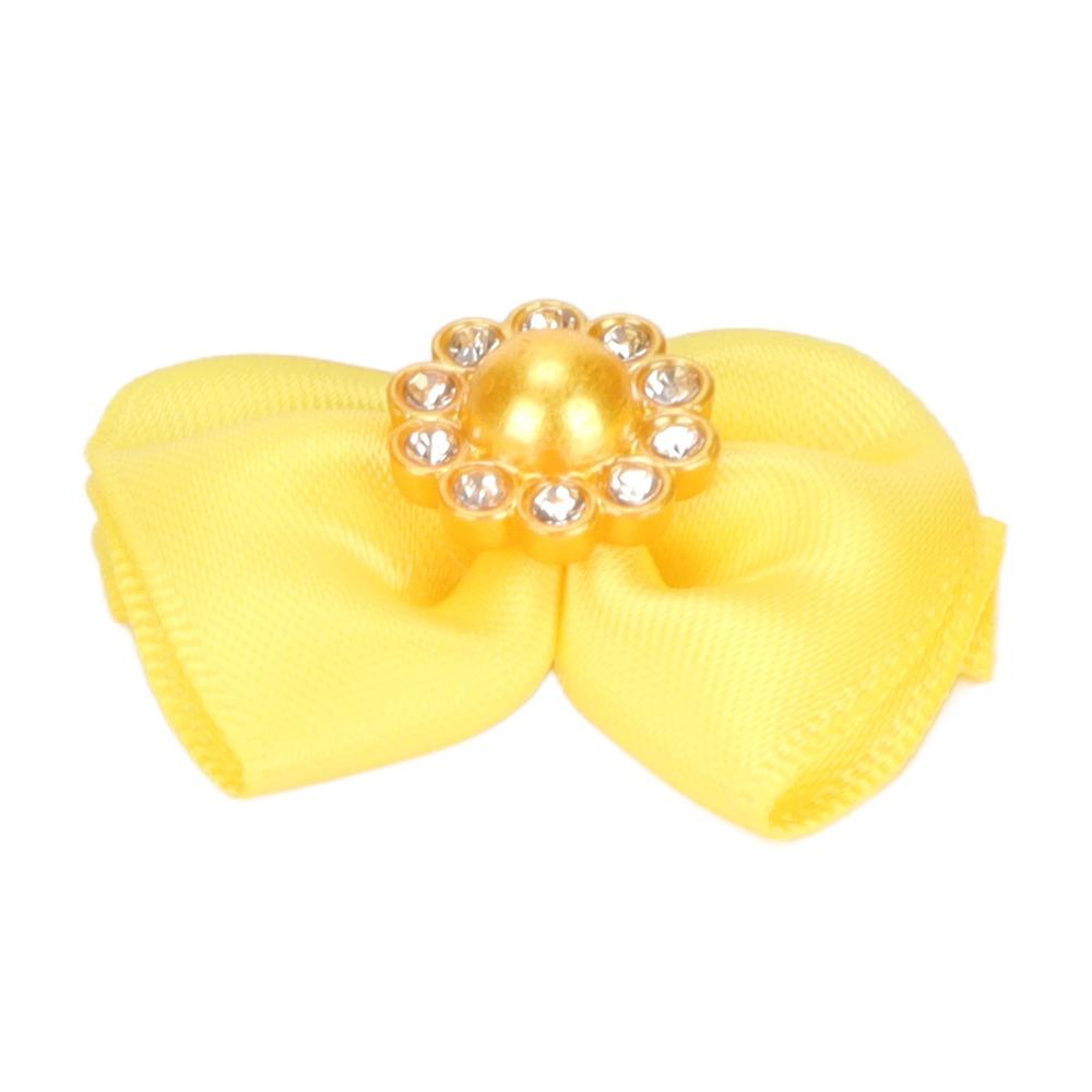 20pcs Bow Knot Shape Dog Hair Bows Assorted Colors Puppy Hair Rubber Bands Daily Grooming