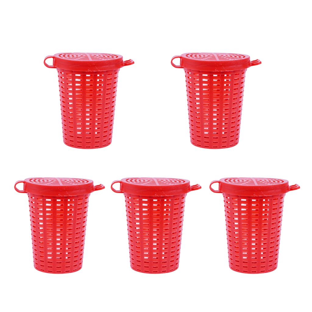 5 шт. рыболовные приманки клетка для рыбных приманок кормушка для корзина держатель пластиковое ведро для приманок плавание кормушка для корзина рыболовный инструмент прочный