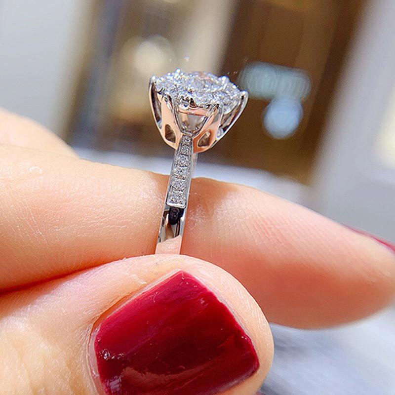 Huitan Ослепительные кристаллы кубического циркония роскошные кольца женские блестящие помолвочные свадебные аксессуары цветные модные ювелирные изделия