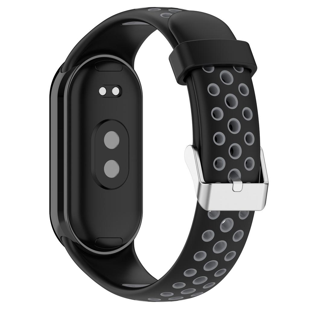 Для Xiaomi Smart Band 9 NFC/9/8 NFC/8 Ремешки для часов Силиконовый ремешок с разъемом из нержавеющей стали
