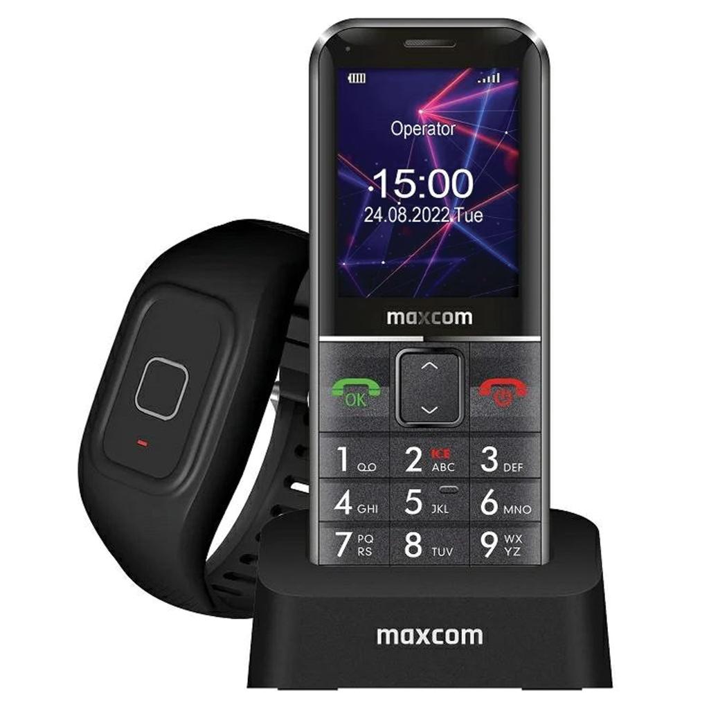 Maxcom Comfort Mm735 With Charging Station+ SOS Band Black