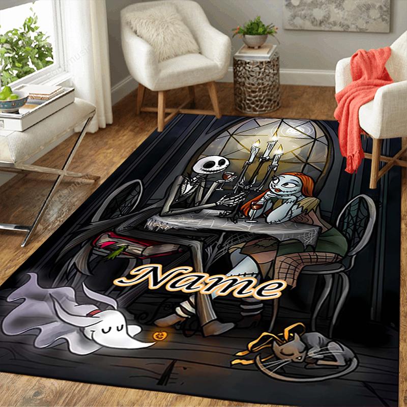 Custom 1Pc Nightmare Before Christmas Rug Office Carpet Indoor Outdoor Entrance Doormat Nonslip Soft And Comfortable Living Room D91688