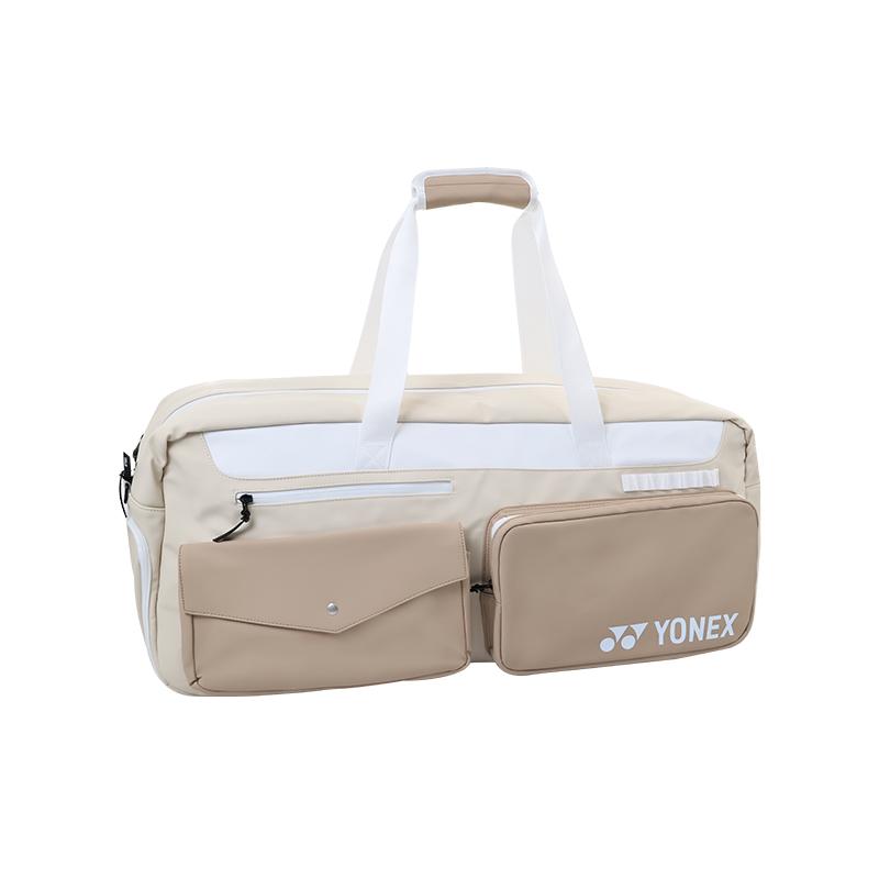 YONEX 48L Large Capacity Independent Shoe Compartment Multifunctional Synthetic Leather And Fabric Gym Bag Unisex Gym Bag BA339CR-O
