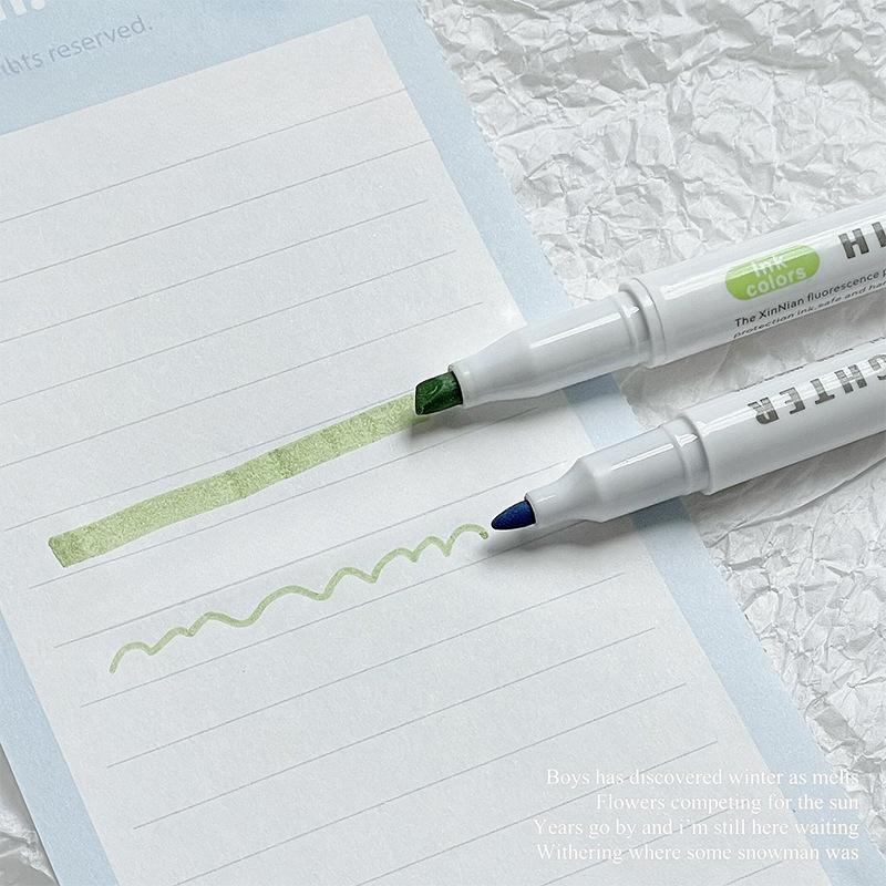 5 шт./компл., маркеры с двойной головкой, студенческие заметки, маркер для основного содержания, маркер для девочек, альбом для скрапбукинга, декор для журнала, стационарная ручка для рисования