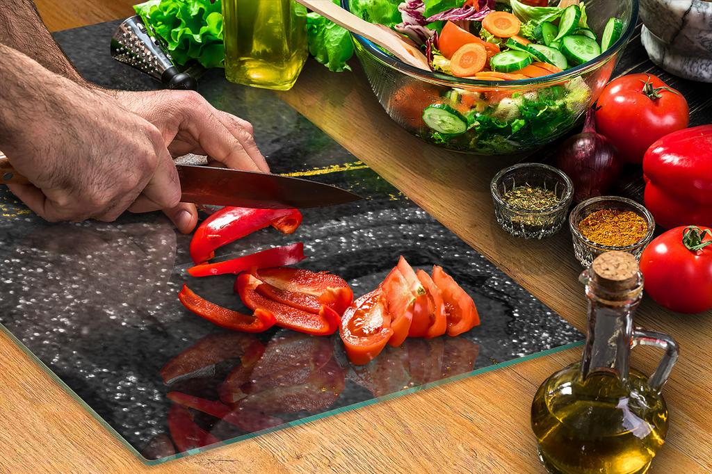 GLASS CUTTING BOARD 35x52 Marble