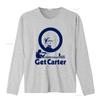 Футболка GET CARTER, вдохновленная классическими фильмами. Двухцветный дизайн в виде мишени с надписью "Стрелок, Get Carter", винтажный стиль, эффект потертости.