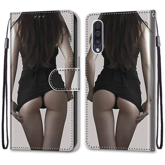 Флип-чехол для Etui Samsung Galaxy A50 A30s A50s A 50, кожаный чехол-бумажник с магнитом, чехол для телефона с милым котом и собакой, бампер Carcasa Girl