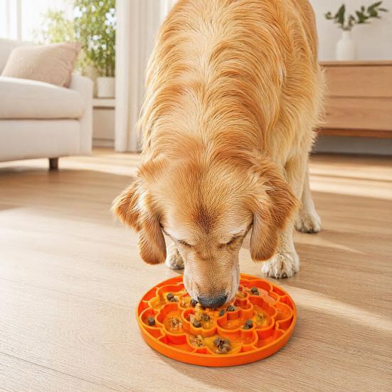 Pet Slow Feeder Mat, Soft Silicone Dog Lick Mat, Prevents Choking, Slow Feeder Dish for Dogs Cats Kibbles Thick Treat