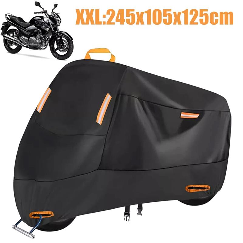 Чехол для мотоцикла, водонепроницаемый, всесезонный, пылезащитный, с защитой от ультрафиолета, для скутера и дома, износостойкий тканевый чехол для мотоцикла 210D