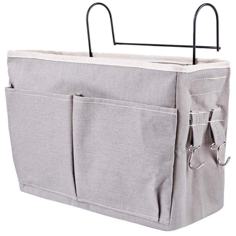 Кровать-мешок с проволочным каркасом, органайзер для кровати, подвесная сумка для двухъярусной кровати, сумка для хранения книг, журналов, наушников