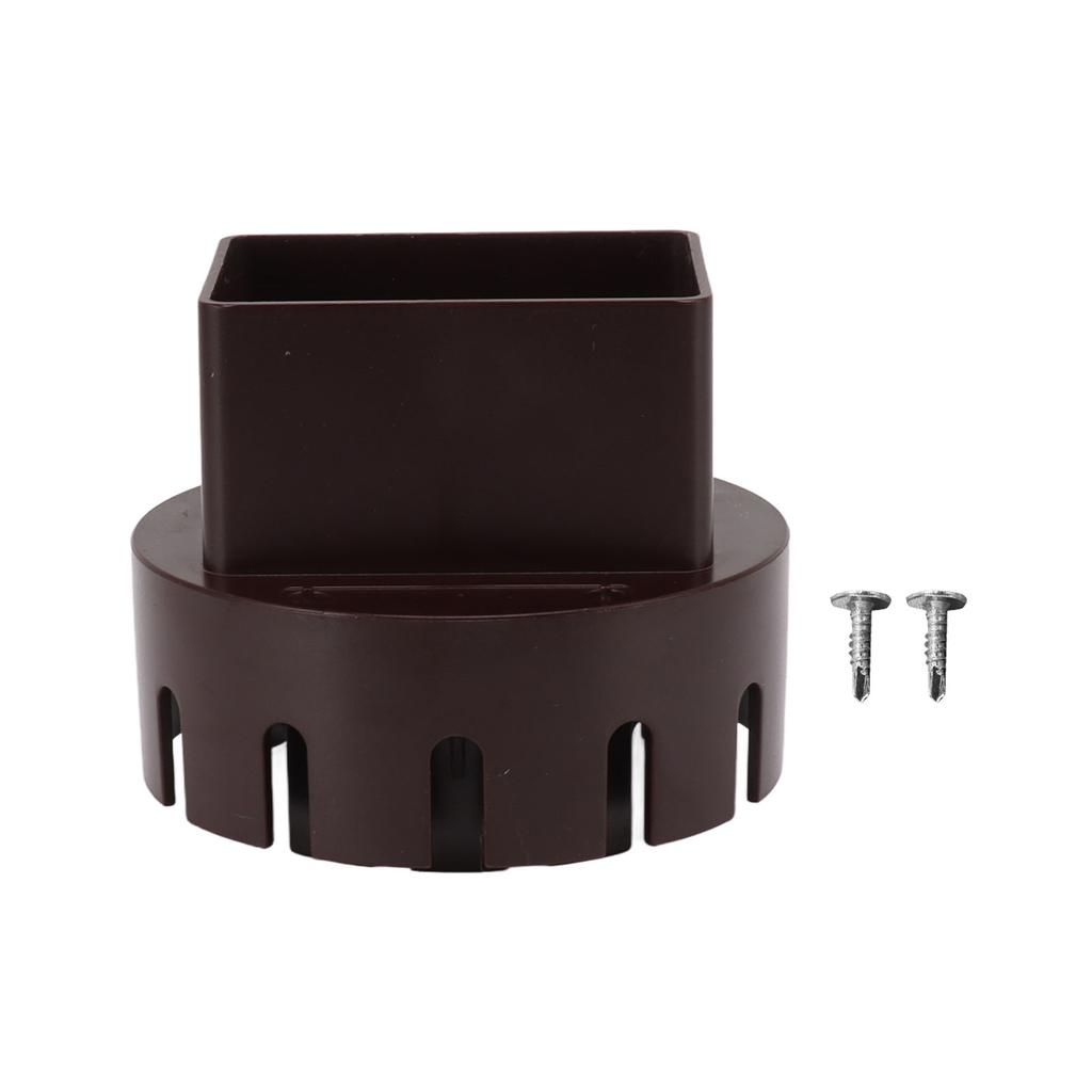 Downspout Adapter Plastic Drain Adapter Replacement Downpipe Converter Connector with Screws White