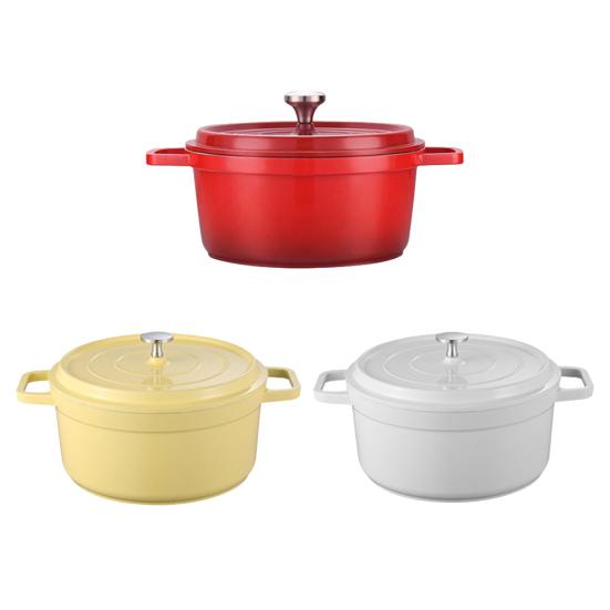 Heavy-duty Stockpot Non-Stick Saucepan with Lid Cast Aluminum Pot Versatile Cookware for Cooking Baking Frying