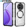 KEYSION Прозрачный магнитный чехол для Realme 13 5G 12 12X 5G Сверхпрочный противоударный чехол для задней панели телефона для OPPO Realme 11 5G 11X 5G