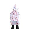 Cosplay Props Witch Cloak Hat Set Blood Printed Horror Cape Halloween Blood Costume  Decoration