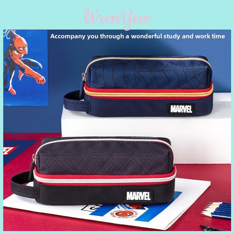 Spider Man Captain America Pencil Case With Durable Fabric For Student Office Use