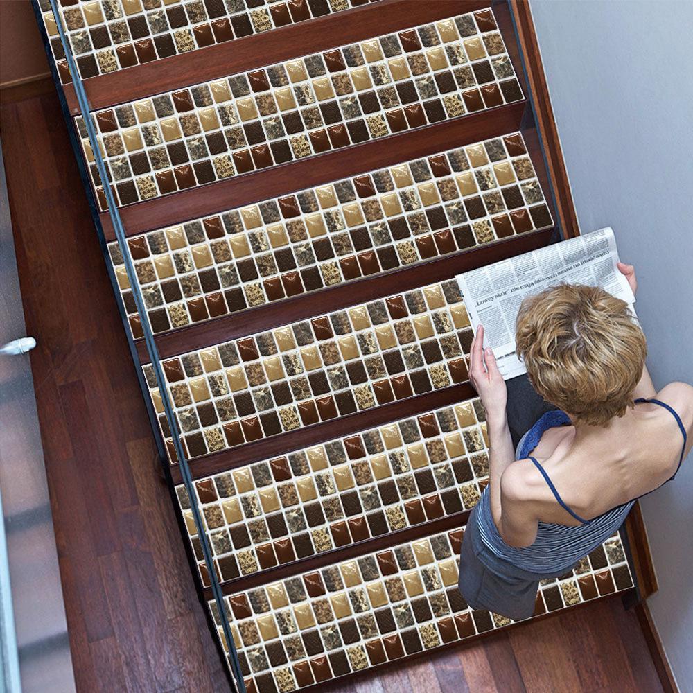 3D Мозаичная Кристаллическая Фарфоровая Плитка Наклейка - Сделай Сам Водонепроницаемый Самоклеящийся Декор для Стен и Пола